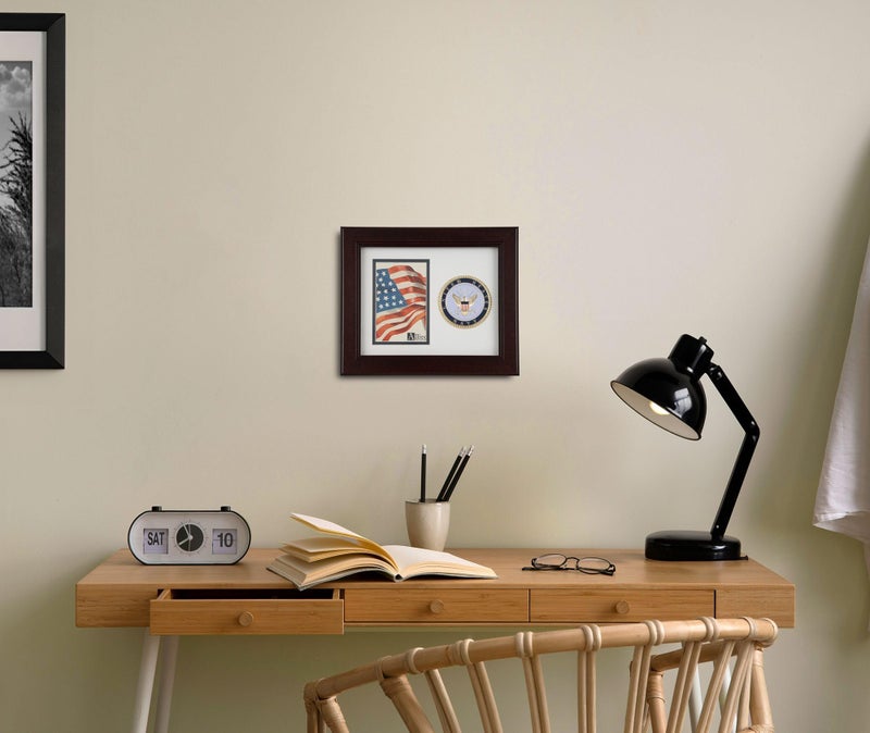 Allied Flag US Picture Frame - 4x6 Portrait with US Navy Medallion Crafted from Premium Materials - Made in USA - Image 5